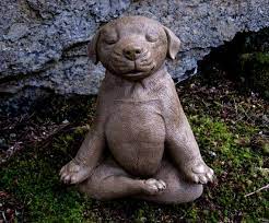 Meditating Dog Statue Zen Yoga Dog