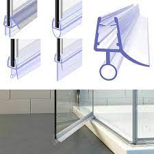 2pcs Pvc Ruer Glass Door Sealing Strip