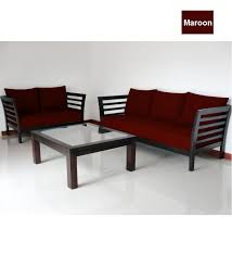 wooden sofa set 3 2 seater