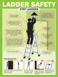 step ladder safety safety poster