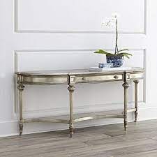 The ornate stretcher gives sylvia just the right balance of detail and simplicity and provides a solid, balanced stance. Silver Leaf Console Table Products Bookmarks Design Inspiration And Ideas