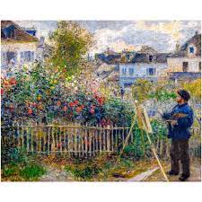 Renoir Monet Painting In His Garden At