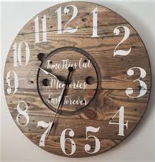 36 Farmhouse Wood Spool Wall Clock