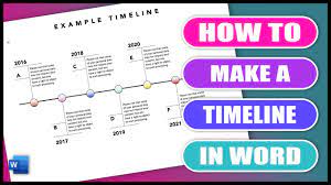 a timeline in word ms word tutorials