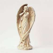 luxenhome beige resin tranquil angel