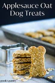 applesauce dog treats with rolled oats