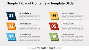 Simple Table Of Contents For Powerpoint And Google Slides