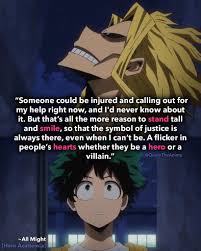 It's so easy to forget that all might is so much more than a beefy hero. 25 Powerful All Might Quotes My Hero Academia Images