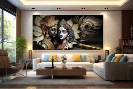 Radha Krishna Paintings Love Wall Art