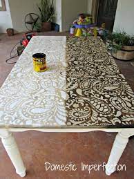 awesome paisley stenciled table home