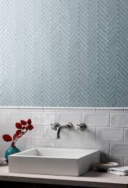 It's a bold but effective choice. Herringbone Tile Inspiration Mandarin Stone