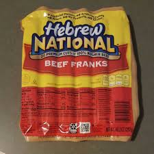 calories in hebrew national beef franks