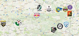 Interactive map of bundesliga football teams. 2020 Austrian Bundesliga Map Map Austrian Soccer