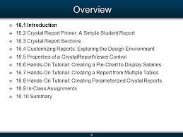 1 Web Enabled Decision Support Systems Crystal Reports Prof