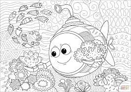Tranh tô màu người lớn] – 16 bức tranh tô màu nhiều hoạ tiết về các loài  cá, động vật biển cho người lớn, bé trai, bé gái – Tinh Tinh