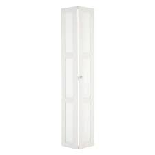 Truporte 24 In X 80 50 In 3080 Series 3 Lite Tempered Frosted Glass Off White Composite Interior Closet Bi Fold Door