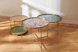 Trouva Coffee Table Large Gold Metal