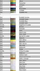 Kreinik Color Chart Chart Cross Stitch Articles