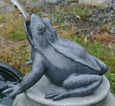 Large Lead Frog Fountain New England