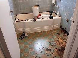 retile bathroom floor on a budget
