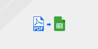 convert pdf to google sheets with a