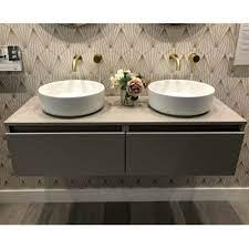 double basin vanity unit wall hung