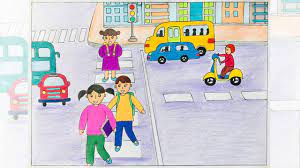 Vẽ tranh an toàn giao thông | Vẽ tranh đề tài an toàn giao thông | Vẽ tranh  về an toàn giao thông - Trang chia sẻ những kiến thức về học