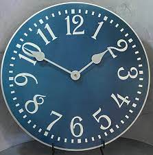 Colonial Blue Clock Large Wall Clock