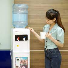 Cây nước nóng lạnh Nhập Khẩu Fujihome WD5320E, bình lọc máy lọc nước nóng  lạnh mini uống công nghệ Nhật Bản