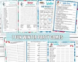 Winter trivia questions and answers printable general knowledge winter season interesting facts winter quizzes gk quiz free online in . Winter Games Etsy