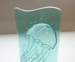Jellyfish Glass Art Fused Glass