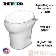 They did not slack on convenience when equipping this toilet with an ergonomic foot pedal and 360 degree rim. Rv Trailer Camper Parts Auto Parts Accessories Thetford Aqua Magic V Hand Flush Mfg 31667