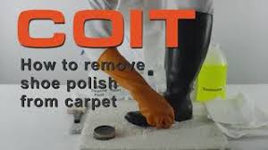 how to remove shoe polish from carpet