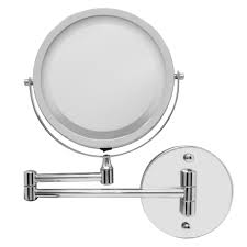 allen roth moira extendable led wall mounted mirror chrome each