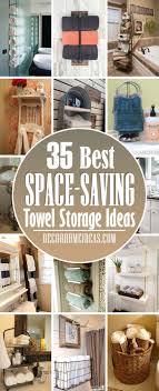 If you're short on floor space, hang the baskets vertically above the toilet or sink and nestle a few rolled towels or hand towels inside. 35 Best Space Saving Towel Storage Ideas For Your Bathroom Decor Home Ideas