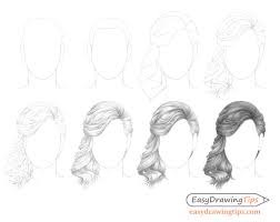An art tutorial by loliroyal. How To Draw Hair Step By Step Tutorial Easydrawingtips
