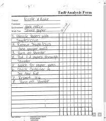 Task Analysis Template For Special Education Free Download