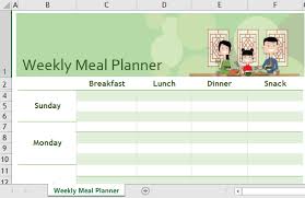 excel weekly planner template step by