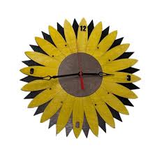 Sunflower Wall Clock 13in Diameter