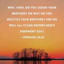 romans 14 10 why then do you judge