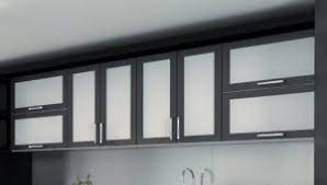 cabinet in aluminum framed doors