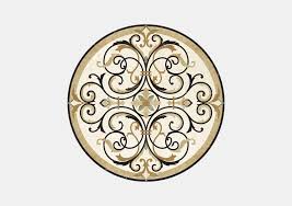 scroll medallion aalto marble inlay