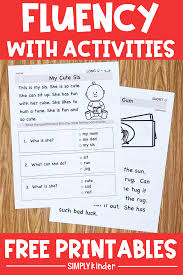 Printable 1st grade reading comprehension worksheets click the buttons to print each worksheet and answer key. Free Fluency Passages For Kindergarten Simply Kinder