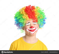 boy clown makeup wig white