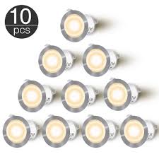 Lixada Recessed Led Deck Lighting Kits 12v Low Voltage Warm White Natural White 22mm Waterproof Ip67 Led In Ground Light For