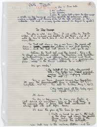 Find more similar flip pdfs like our town script. Beinecke Library On Twitter Thornton Wilder S Our Town Premiered Otd February 4 1938 First Full Script Typescript With Corrections And Annotations And Much Much More In Thornton Wilder Papers Ycal Jwj Https T Co Gv4jyjxsbr Https T Co