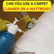 carpet cleaner on a mattress