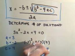 using the discriminant for quadratic