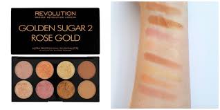 makeup revolution golden sugar 2 ultra professional blush rose gold