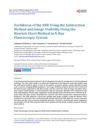 Pdf Usefulness Of The Snr Using The Subtraction Method And